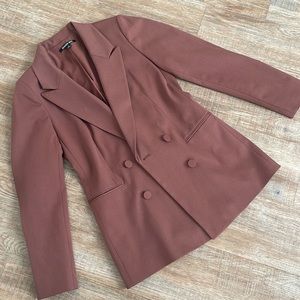 Gianni Bini Fitted Brown Blazer